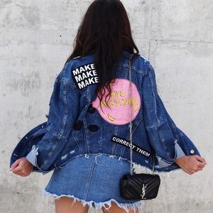 “BIG MISTAKES” LIGHTWEIGHT JEAN PATCHWORK JACKET FROM ZARA 2015
